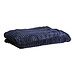 PTMD Charell dark blue ribbed velvet plaid rectangle