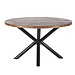 Eleonora Eettafel mango rond met kruispoot 130x130 cm