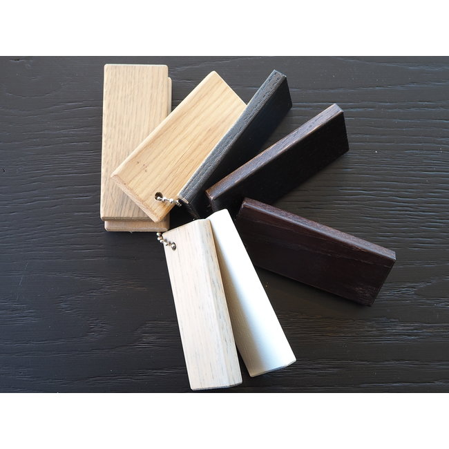 stoel May velours grey + houten poot colonial