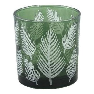 PTMD Yerba green glass vase fern round s