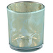 PTMD Marsh Turquoise glass tealight round fern s