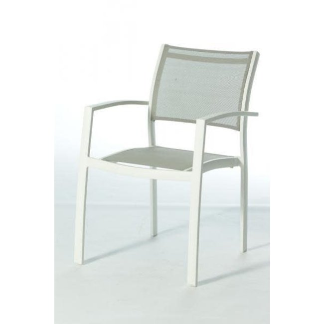 stapelstoel aluminium white
