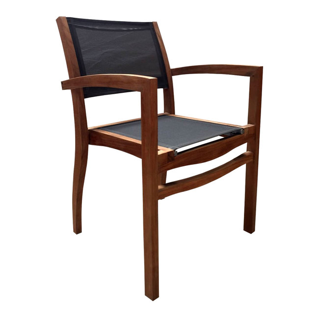 samui oblong stapelstoel zwart