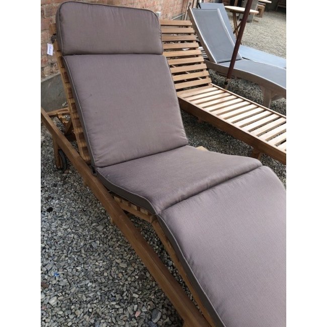 ligbedkussen linen look  taupe 201x61x5 cm