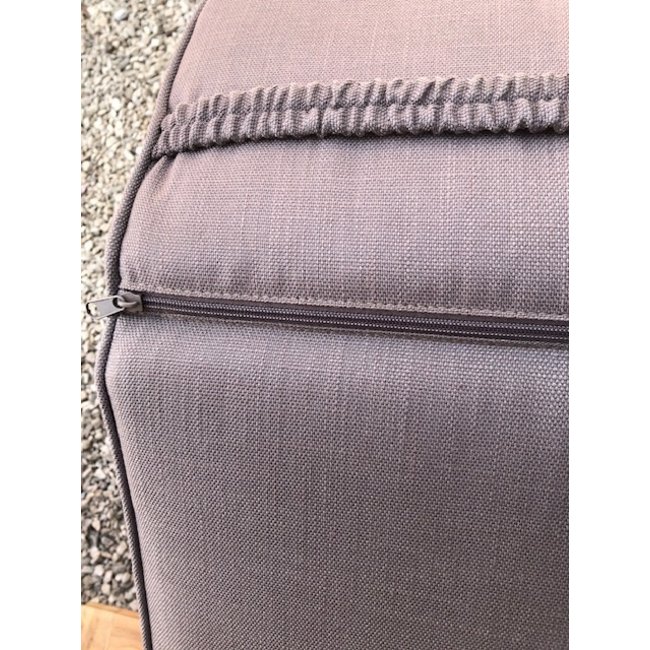 ligbedkussen linen look  taupe 201x61x5 cm