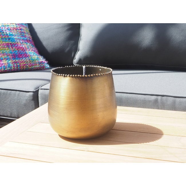 Pot brass antique with wax outdoor black smal