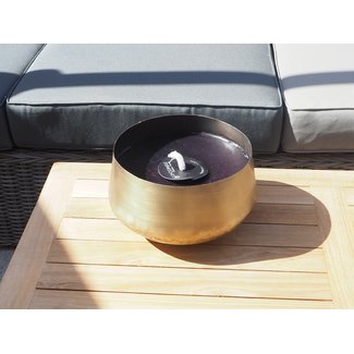 Dekocandle pot brass antique black wax  outdoor large