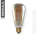 Segula Led rustika long smokey grey 2000K-6W-CRI+90