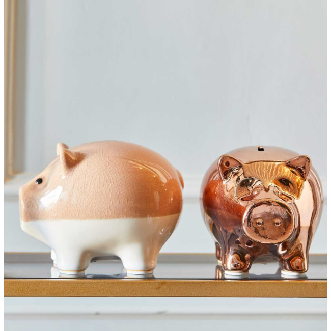 Spaarvarken Kiki rosé goud 26 cm