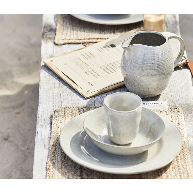 dipschaal Metz lines vintage beige 19 cm