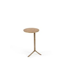 Dekocandle Sidetable brass antique dia 30x53 cm