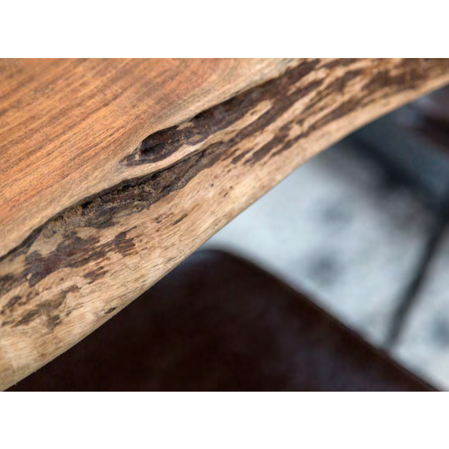 tafel Kaz 240, black iron leg acacia wood