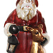 shishi glass santa with deer aged red gold 15 cm