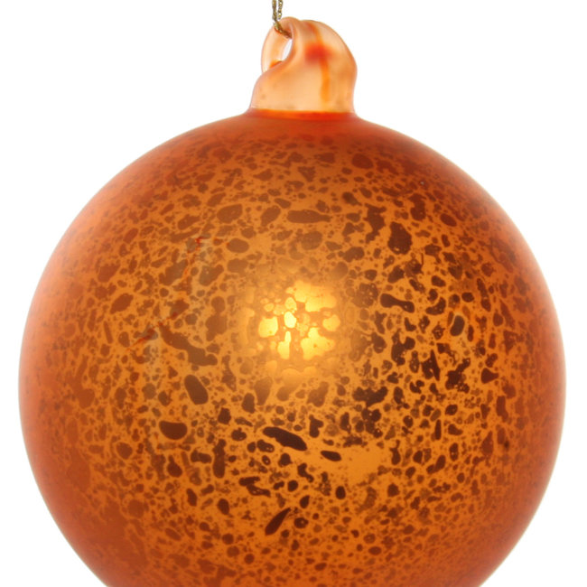 shishi Glass ball antique mat orange 8 cm