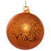shishi glass ball antiqique mat orange 10 cm
