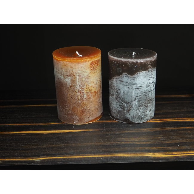 cylinder kaars dia 10x H15 cm cognac