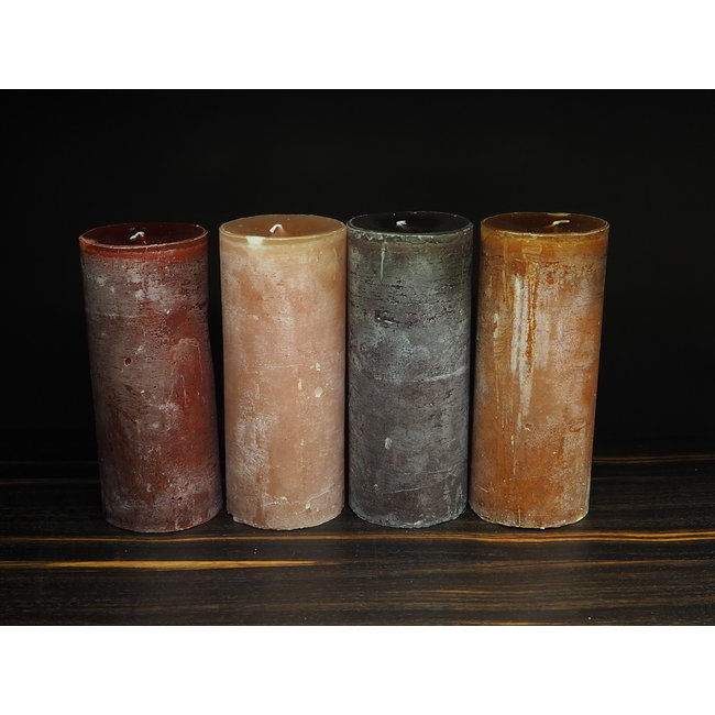 cylinder kaars dia 10x15 cm aubergine