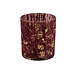 PTMD Fluflu burgundy glass tealight glitter round M