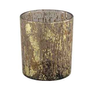 PTMD fluflu brown glass tealight glitter round s