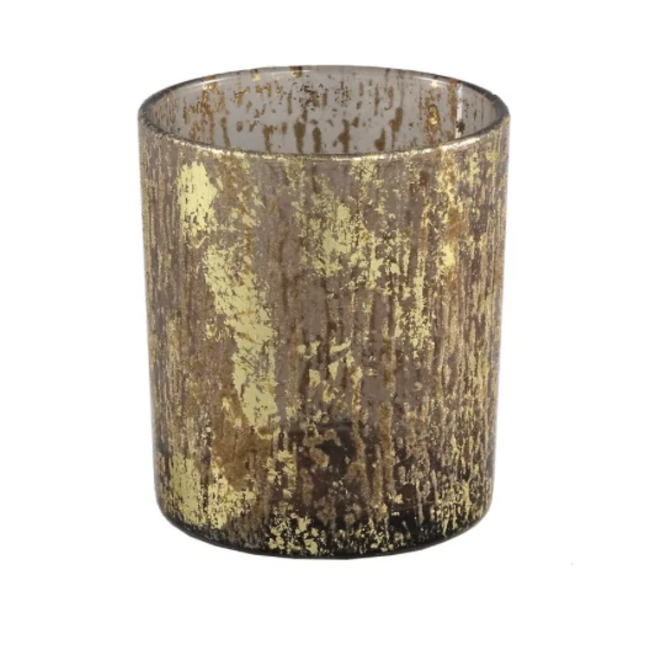 fluflu brown glass tealight glitter round s