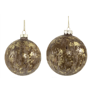 PTMD christmas fluflu brown glass glitter l