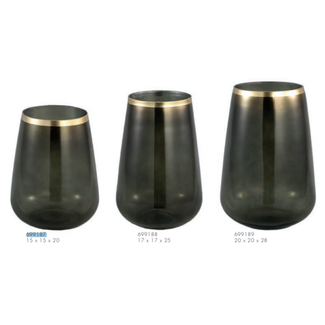 PTMD Alara green glass vase taps  border s