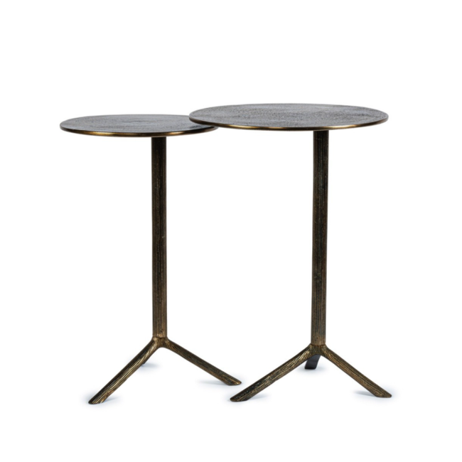 Sidetable brass antique dia 30x53 cm