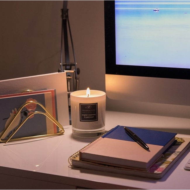 English Rosemary & Patchouli glas candle