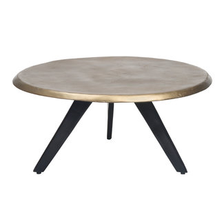 PTMD Cosimo brass aluminium coffee table round L