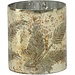 PTMD Glass copper Cream leaf round tealight