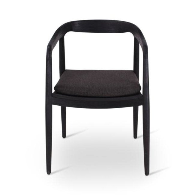 Chaplin armstoel zwart incl grijs kussen