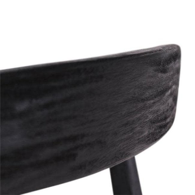 Chaplin armstoel zwart incl grijs kussen