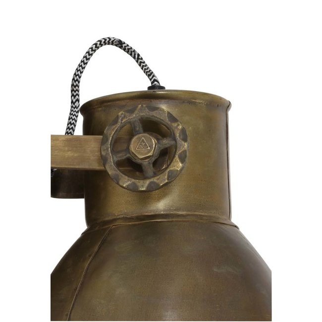 Elay wandlamp hout wether barn antiek brons