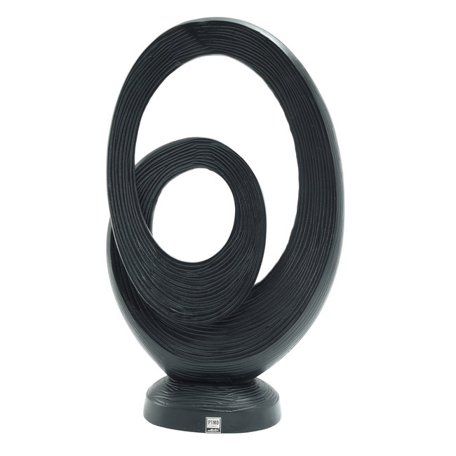 Maco black alu statue organic  swirl shape