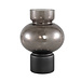 PTMD Nyda grey glass vase on base round l