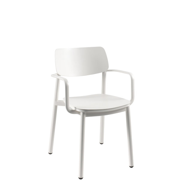 MALTA ALU DINING CHAIR WHITE