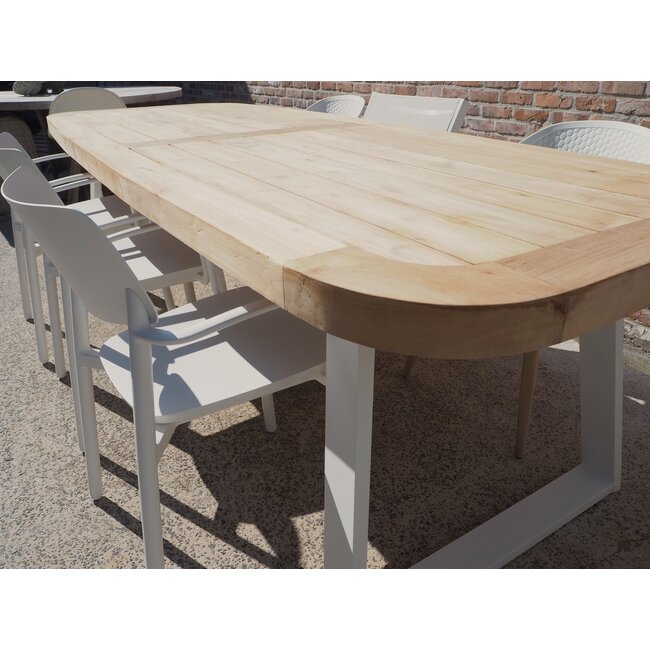 MALTA ALU DINING CHAIR WHITE