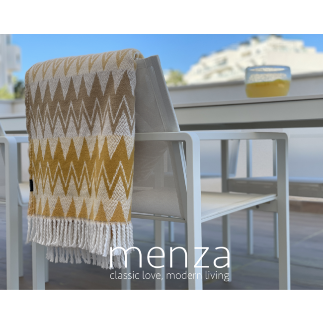 plaid Milano zigzag stone 140x180 cm