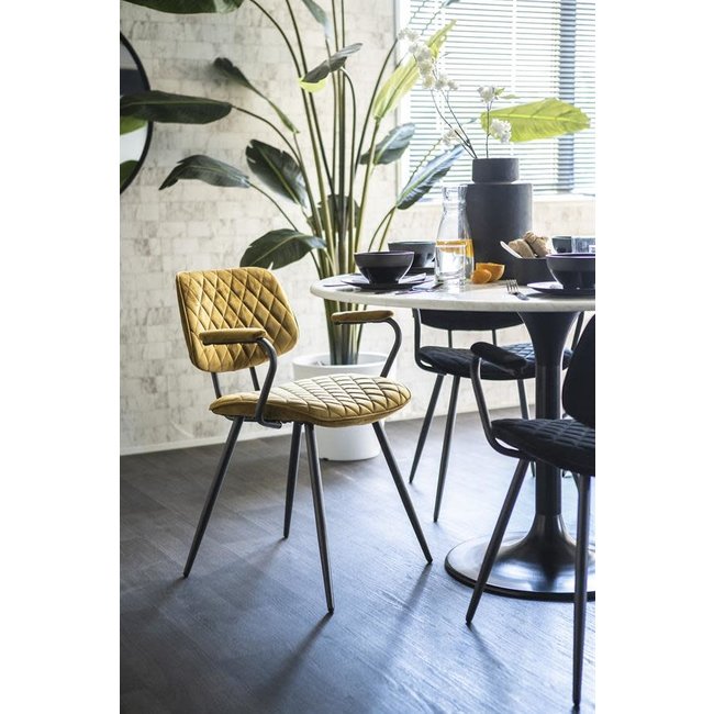 eettafel marmer rond wit 120X76