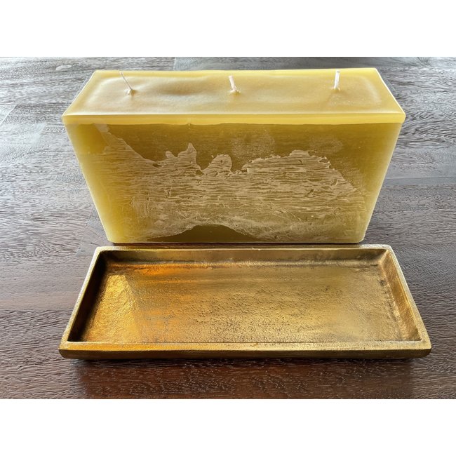Base for wall candle 24x8x2 cm antique gold