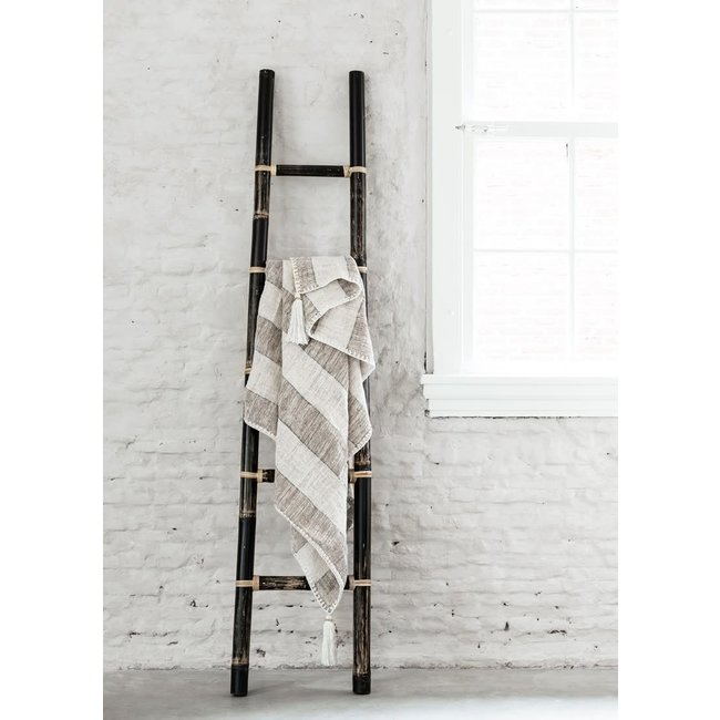 Ladder bamboo blackwash 200x40x7