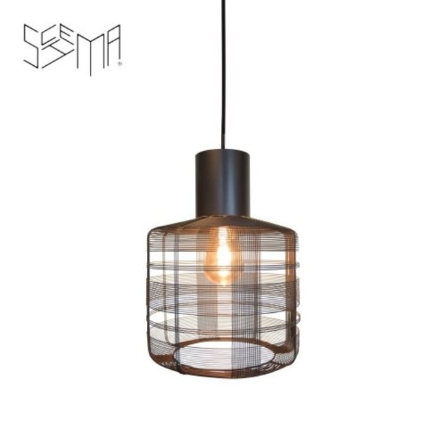 Hanging lamp tubo stout iron wire black