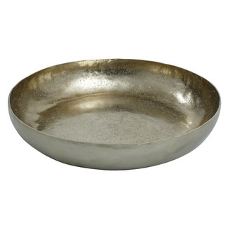 PTMD Blisse gold aluminium hammered bowl round M