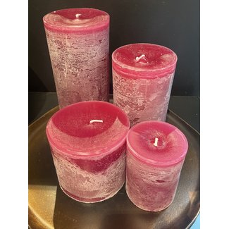 Dekocandle Cylinderkaars dia 7x10 crimson (fushia)