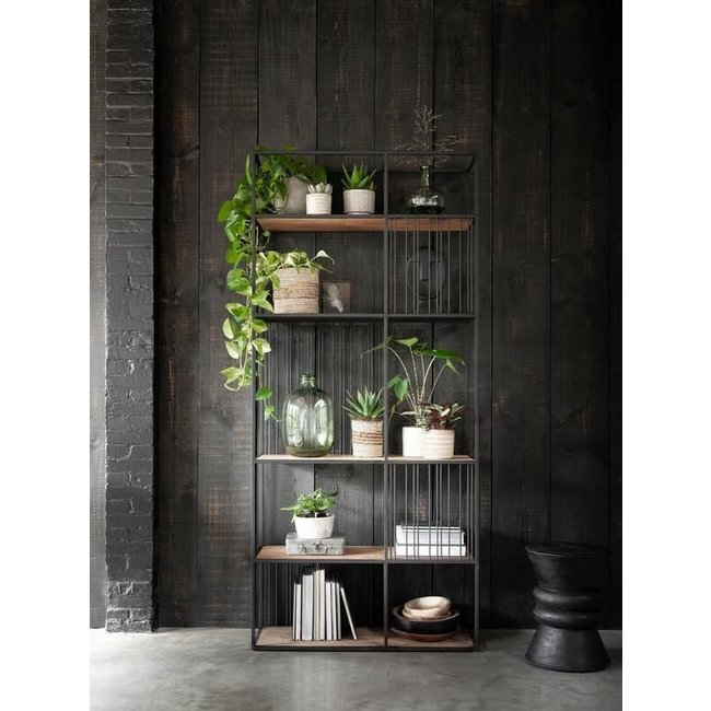 Stool ring ring dia 35x45 suar wood black with nautral cracks