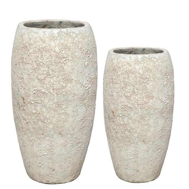 pot ceramic rae grey- beige large 44x44x99 cm