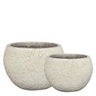 PTMD Javier grey ceramic bowl pot round smal