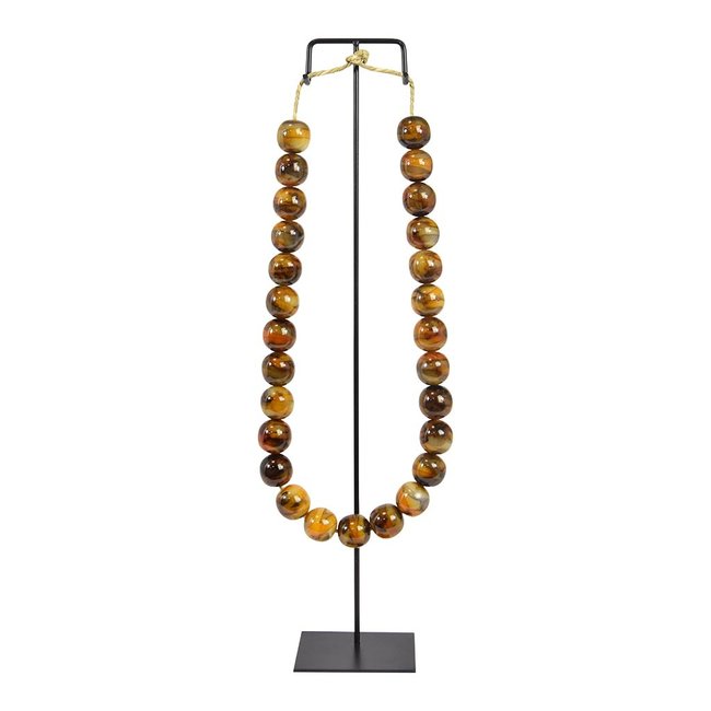 Object nature opera necklace amber brown