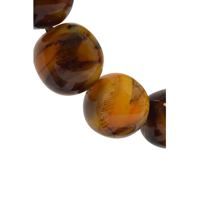 Object nature matinee neklace amber brown 8x12x44 cm