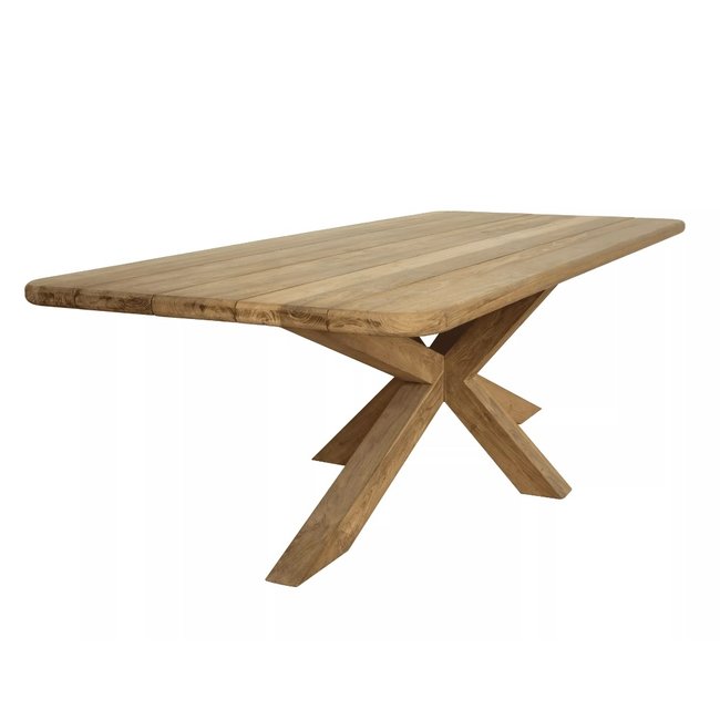 tuintafel teak Nadia met ronde hoeken 250X110X76 cm